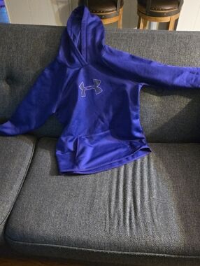 Under Armour Womens Purple Pullover Hoodie with Logo